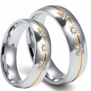 2 PCS His & Hers Matching Stainless Steel Ring Set